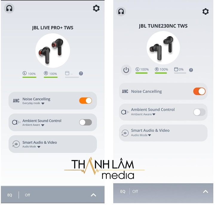 So sánh JBL Tune 230NC và JBL Live Pro+