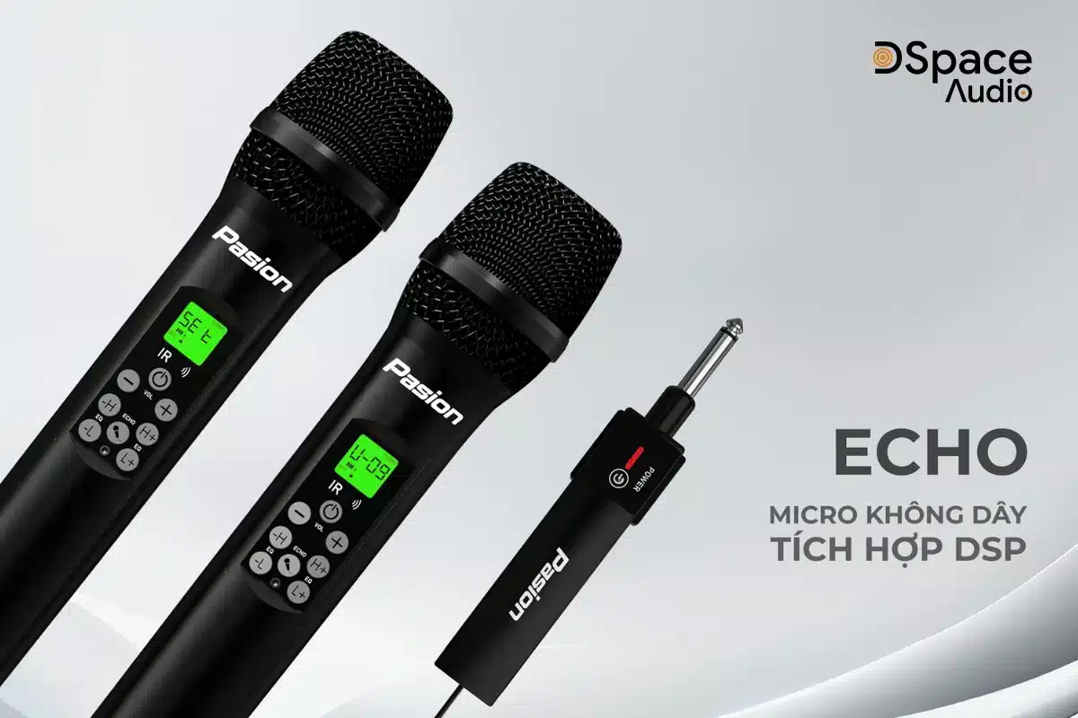 Mic Pasion Echo không dây biến mọi chiếc loa thành loa karaoke