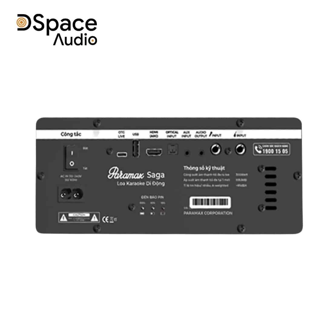 Loa Paramax Saga chính hãng 2025, Bass 20cm, 300W, Kèm 2 Micro - Ảnh 6