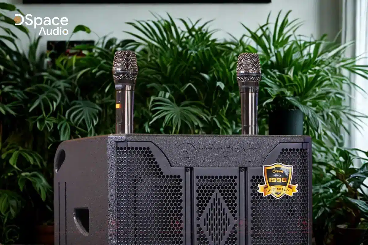 Loa Arirang MK3 Max đi kèm 2 micro không dây UHF cao cấp, bắt sóng ổn định trong phạm vi 10-20 mét, cho chất lượng thu âm rõ nét, chống nhiễu, chống hú hiệu quả. Micro được thiết kế vừa tay, nhẹ, pin sử dụng lâu, phù hợp cho cả người lớn và trẻ nhỏ.
