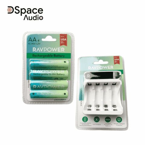 Combo pin + đế sạc RAVPower 1.2V AA Ni-MH 2500mA